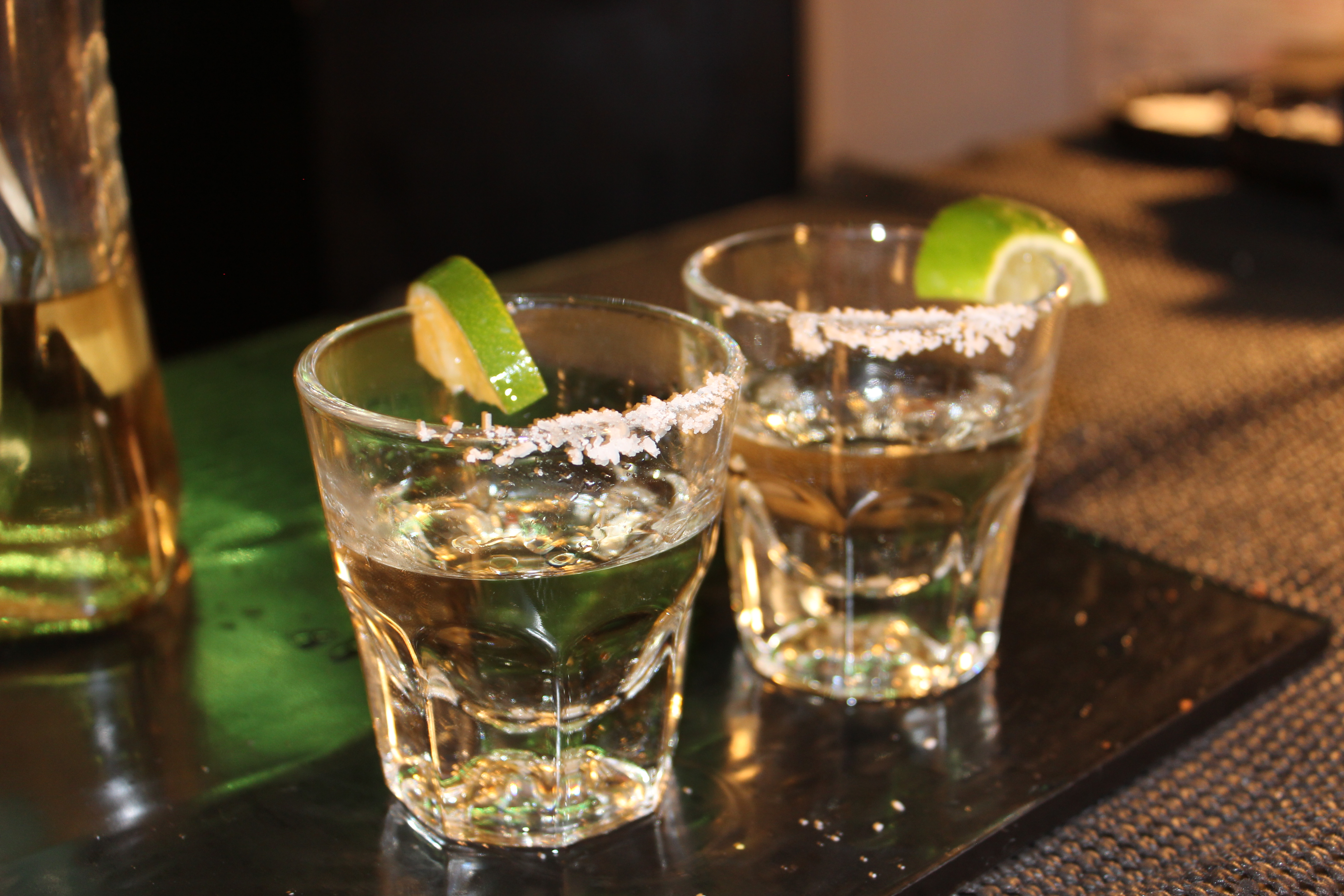 two shots of tequila